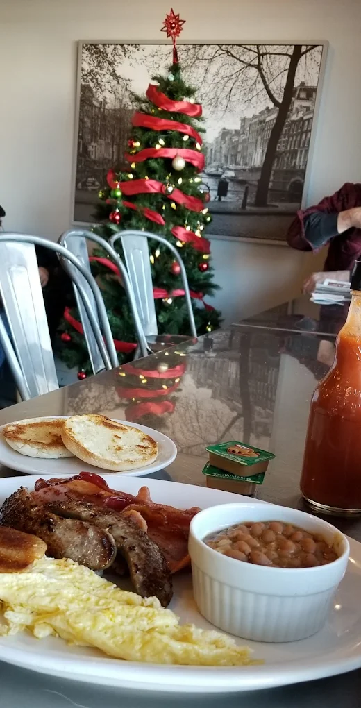 Food and interior of the cafe